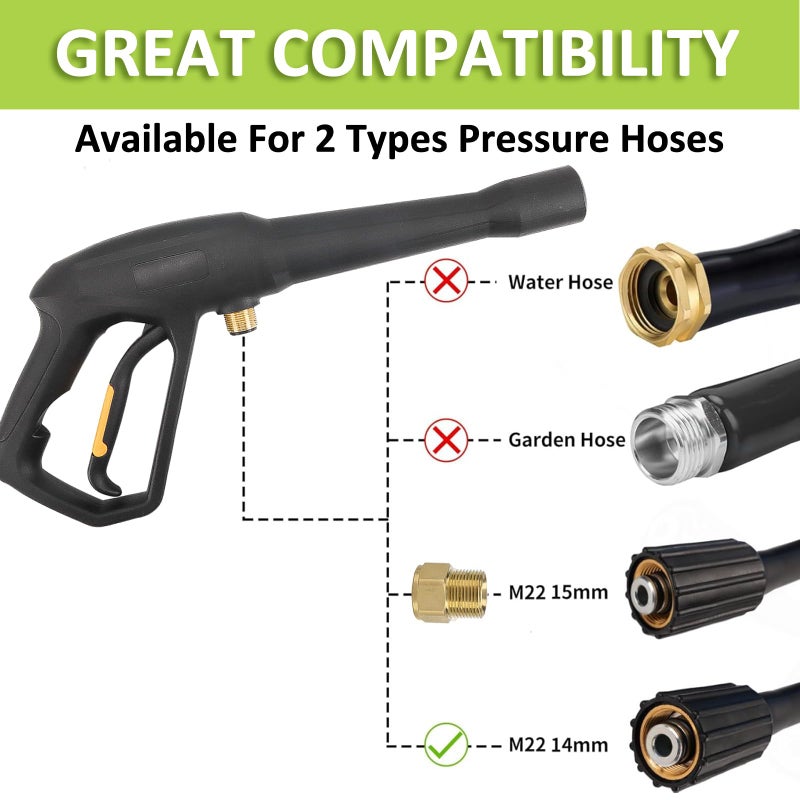 Bear Force High Pressure Water Spray Gun Wand Jet Nozzle Tips, Power Washer Water Gun Compatible with Some of Greenworks Kar-cher Ryobi Homelite Electric Pressure Washer Max 1900 PSI - Image 3